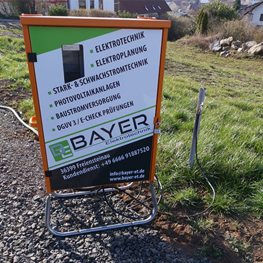 Baustrom bei Bayer Elektrotechnik in Freiensteinau